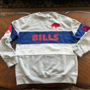 Buffalo Bills grey embroidered crewneck sweatshirt